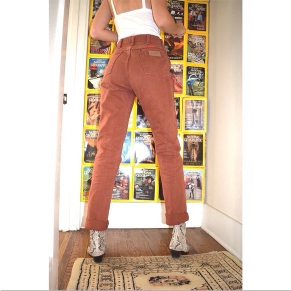 NEW Wrangler | Rare 60s 70s Vintage Rust Orange Straight-Leg Jeans - Picture 1 of 12